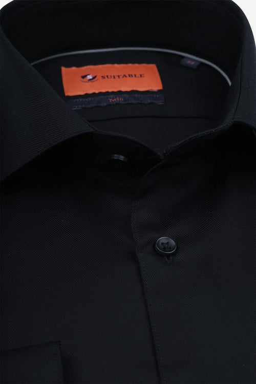 Suitable overhemd zwart | Slim-fit