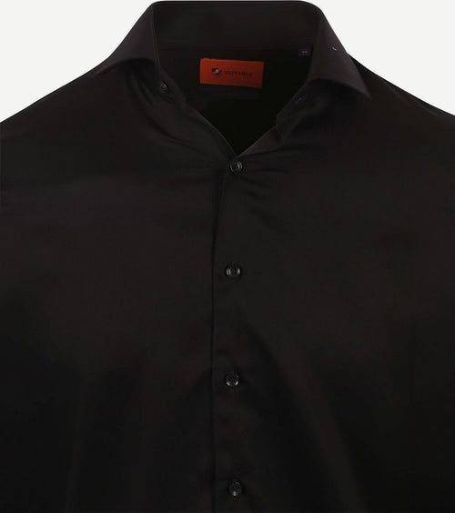 Suitable overhemd zwart | Slim-fit