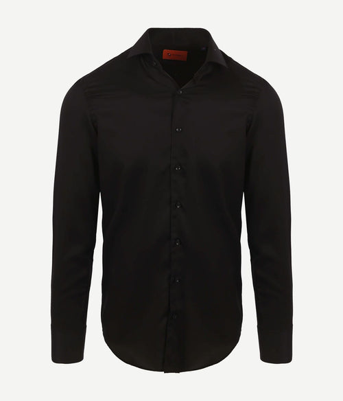 Suitable overhemd zwart | Slim-fit