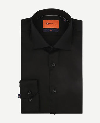 Suitable overhemd zwart | Slim-fit