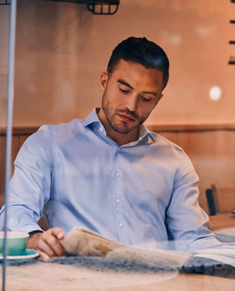 Suitable overhemd blauw dr-04 | Slim-fit