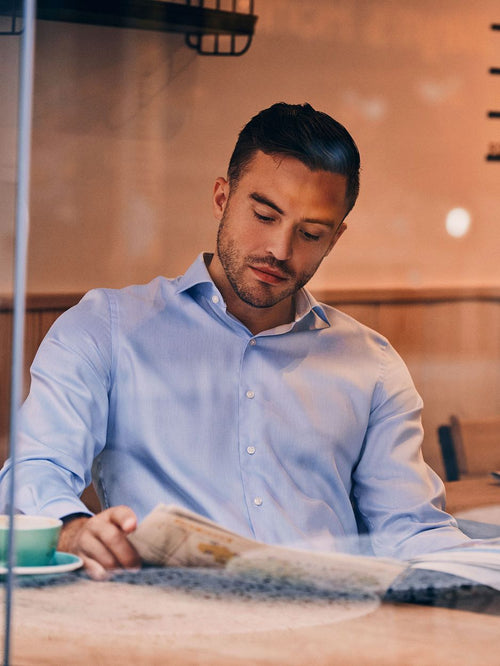 Suitable overhemd blauw dr-04 | Slim-fit