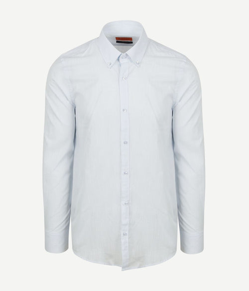 Suitable overhemd cotton slub lichtblauw | Slim-fit