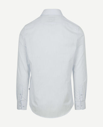 Overhemd cotton slub lichtblauw