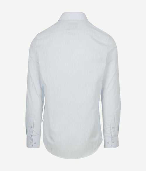 Suitable overhemd cotton slub lichtblauw | Slim-fit