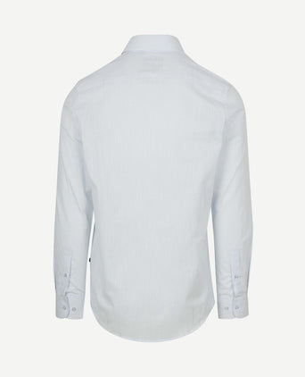 Overhemd cotton slub lichtblauw