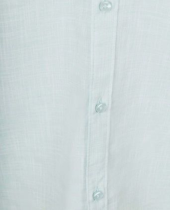 Overhemd cotton slub lichtgroen