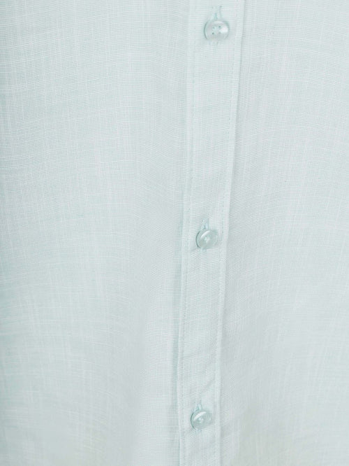 Overhemd cotton slub lichtgroen
