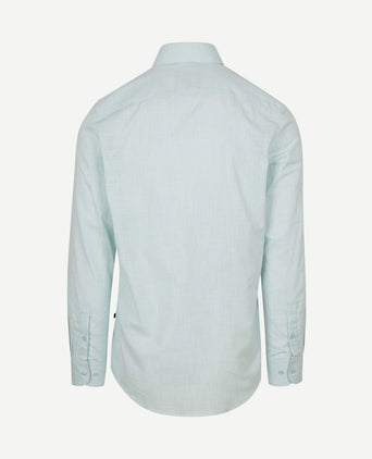 Overhemd cotton slub lichtgroen
