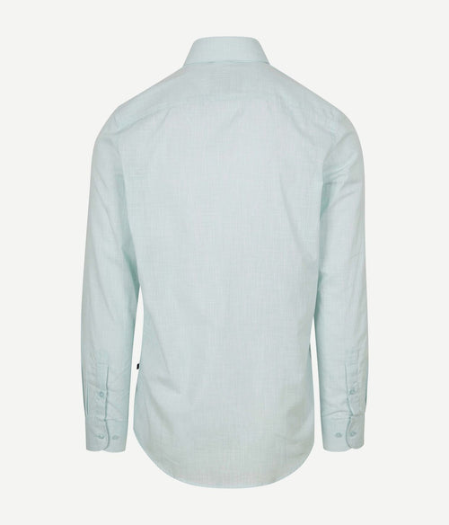 Suitable overhemd cotton slub lichtgroen | Slim-fit