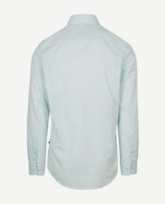Overhemd cotton slub lichtgroen