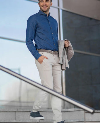 Suitable overhemd denim 156-7 | Slim-fit