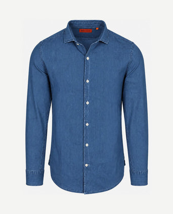 Overhemd denim blauw