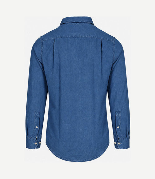 Overhemd denim blauw