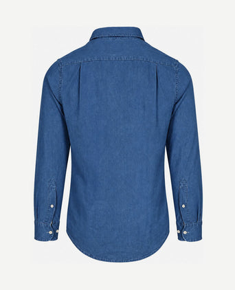 Overhemd denim blauw