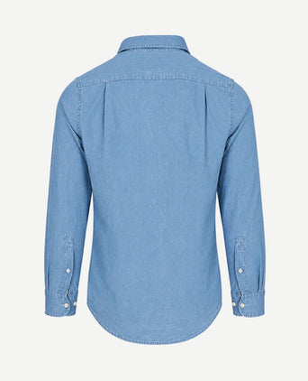 Overhemd denim lichtblauw
