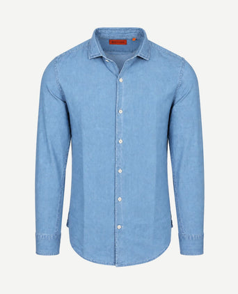 Overhemd denim lichtblauw
