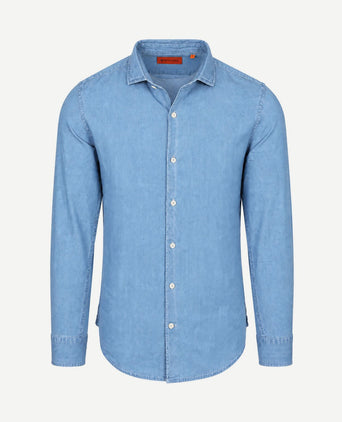 Overhemd denim lichtblauw