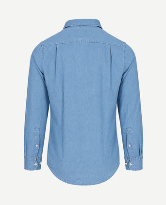 Overhemd denim lichtblauw