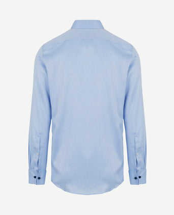 Overhemd dubbelmanchet blauw