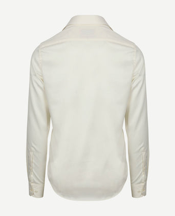 Suitable overhemd extra lange mouwen twill ecru | Slim-fit