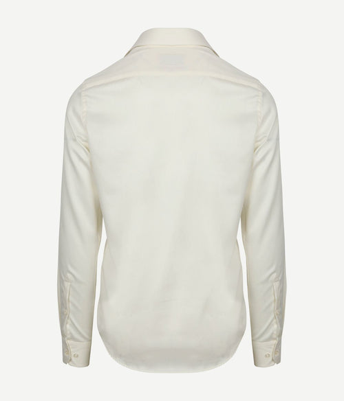 Suitable overhemd extra lange mouwen twill ecru | Slim-fit