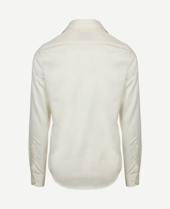Overhemd extra lange mouwen twill ecru