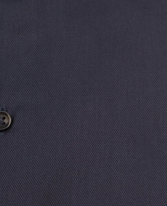 Overhemd extra lange mouwen twill donkerblauw