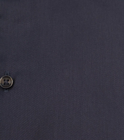 Overhemd extra lange mouwen twill donkerblauw