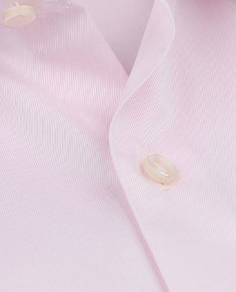 Suitable overhemd extra lange mouwen twill roze | Slim-fit