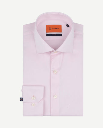 Overhemd extra lange mouwen twill roze