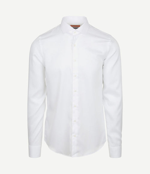 Overhemd extra lange mouwen twill wit