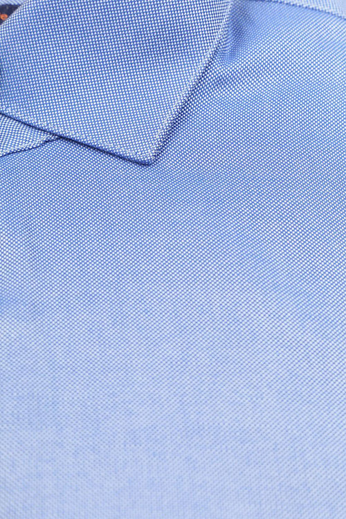 Suitable overhemd fijne ruit blauw dm22-02