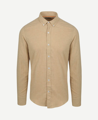 Overhemd flanel beige