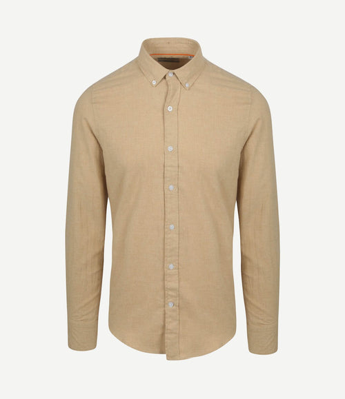 Overhemd flanel beige