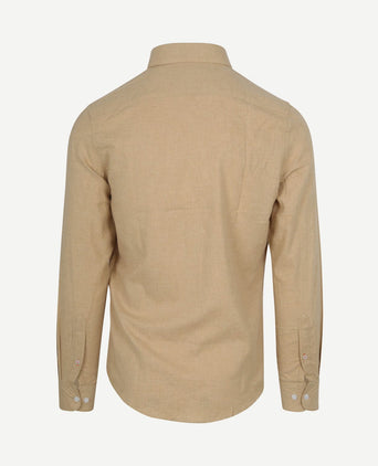 Overhemd flanel beige