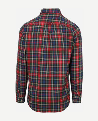 Steppin' Out overhemd flanel checks rood | Slim-fit