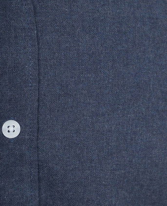 Suitable overhemd flanel donkerblauw | Slim-fit