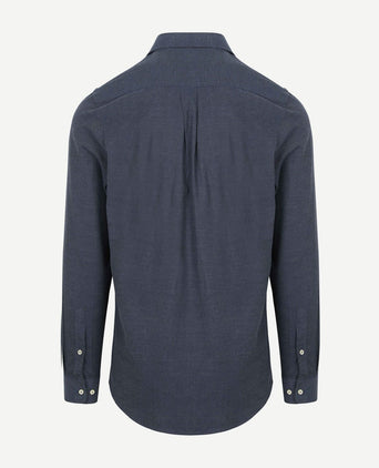 Steppin' Out overhemd flanel donkerblauw | Slim-fit