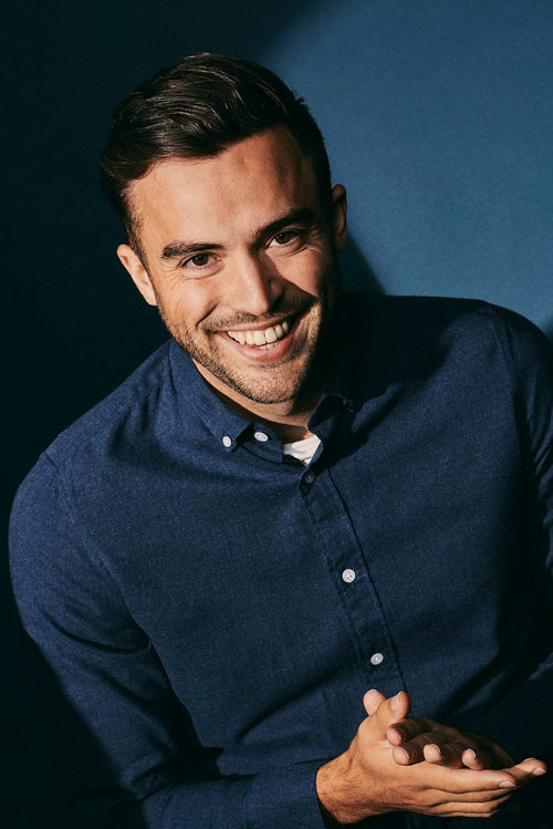 Suitable overhemd flanel donkerblauw | Slim-fit