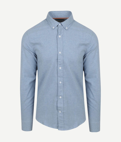 Suitable overhemd flanel lichtblauw | Slim-fit