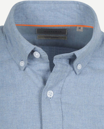Suitable overhemd flanel lichtblauw | Slim-fit