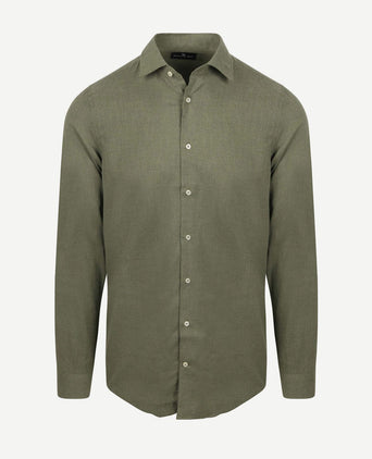 Steppin' Out overhemd flanel olive | Slim-fit