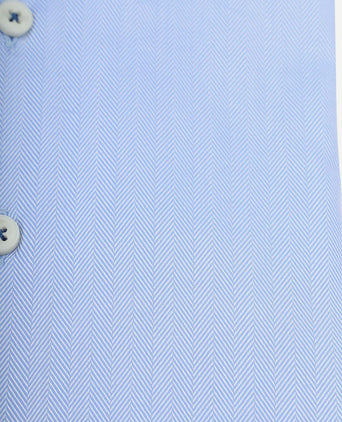 Suitable overhemd herringbone lichtblauw | Slim-fit