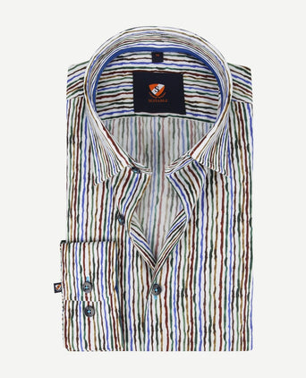 Suitable overhemd inked stripes multicolour