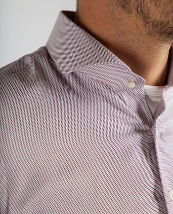 Suitable overhemd jacquard luxe beige | Slim-fit