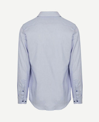 Overhemd jacquard luxe blauw