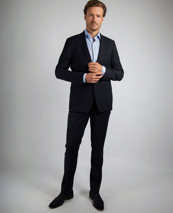 Suitable overhemd jacquard luxe blauw | Slim-fit