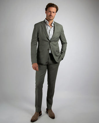 Suitable overhemd jacquard luxe groen | Slim-fit