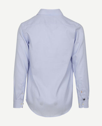 Overhemd jacquard luxe lichtblauw
